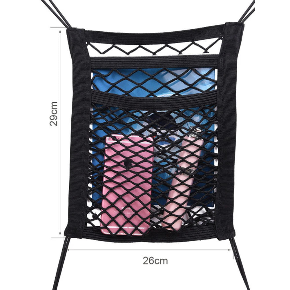 3 x Car Truck Seat Mesh Storage Net Bag Organizer Multi-Pocket