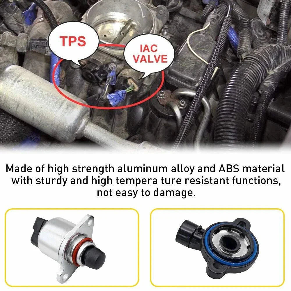 Throttle Position Sensor & Idle Air Control Valve for Cadillac GMC Pontiac (2000-2005)