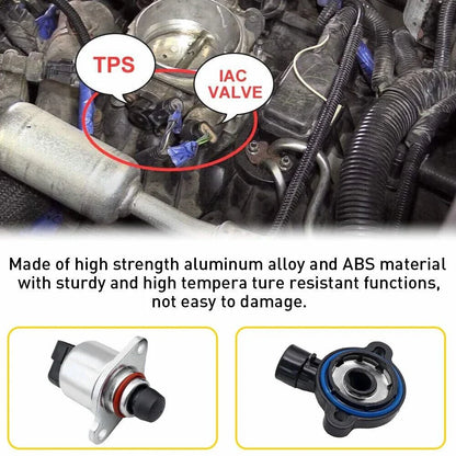 Throttle Position Sensor & Idle Air Control Valve for Cadillac GMC Pontiac (2000-2005)