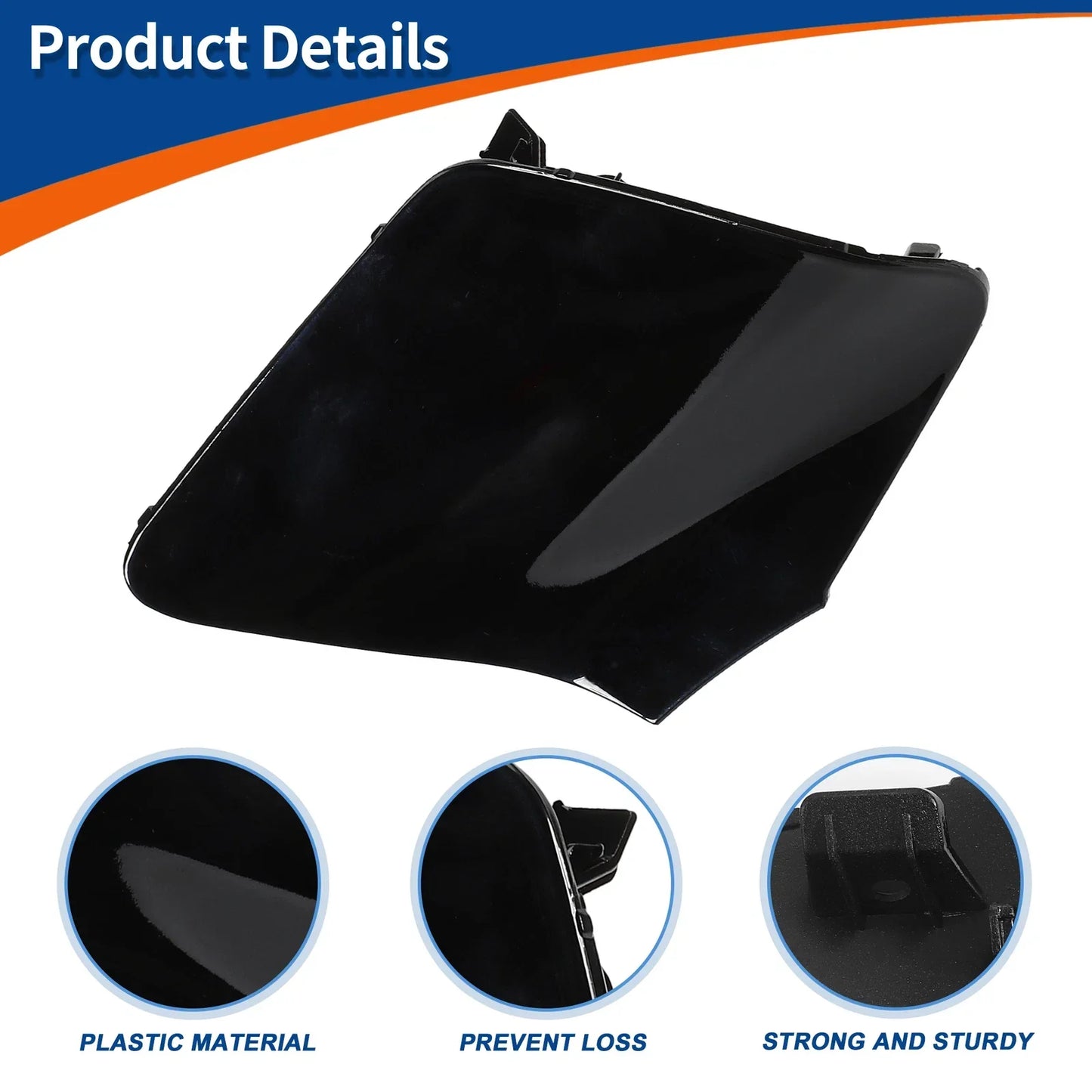 Front Bumper Tow Hook Cover for Mercedes-Benz CLS W218 (2012-2018) Black