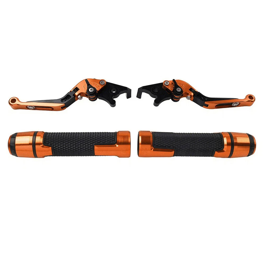 Orange Extendable Brake Clutch Lever Grip Set for Yamaha MT-15 XSR155 (2019-2023)