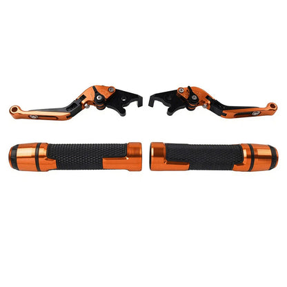 Orange Extendable Brake Clutch Lever Grip Set for Yamaha MT-15 XSR155 (2019-2023)