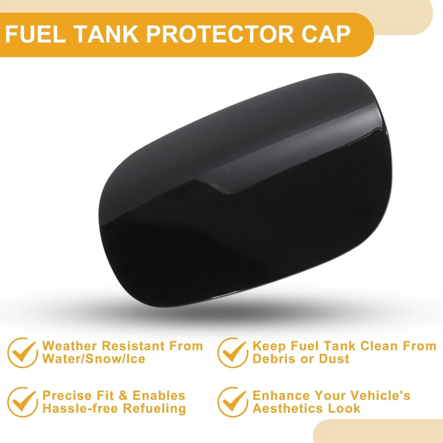 Fuel Tank Door Cap for Mercedes-Benz C180 C200 (2015-2020) - Clip Type Black