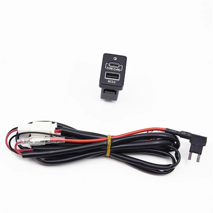 18W Type-C + QC3.0 Fast Car Charger for Mitsubishi Outlander Eclipse (2016-2023)