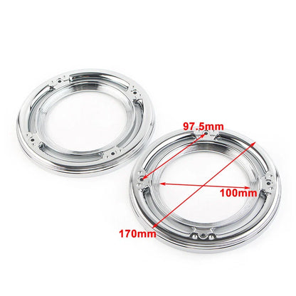 Chrome Rear Speaker Accent Cover Trim for Harley Road Street Tri Glide (2009-2023)
