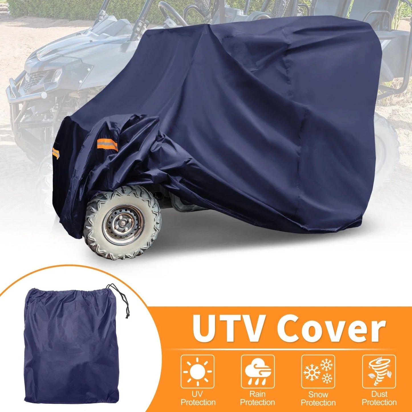 Waterproof UTV Cover for Honda Pioneer 700 Navy Blue 210D-PU (2014-2023)