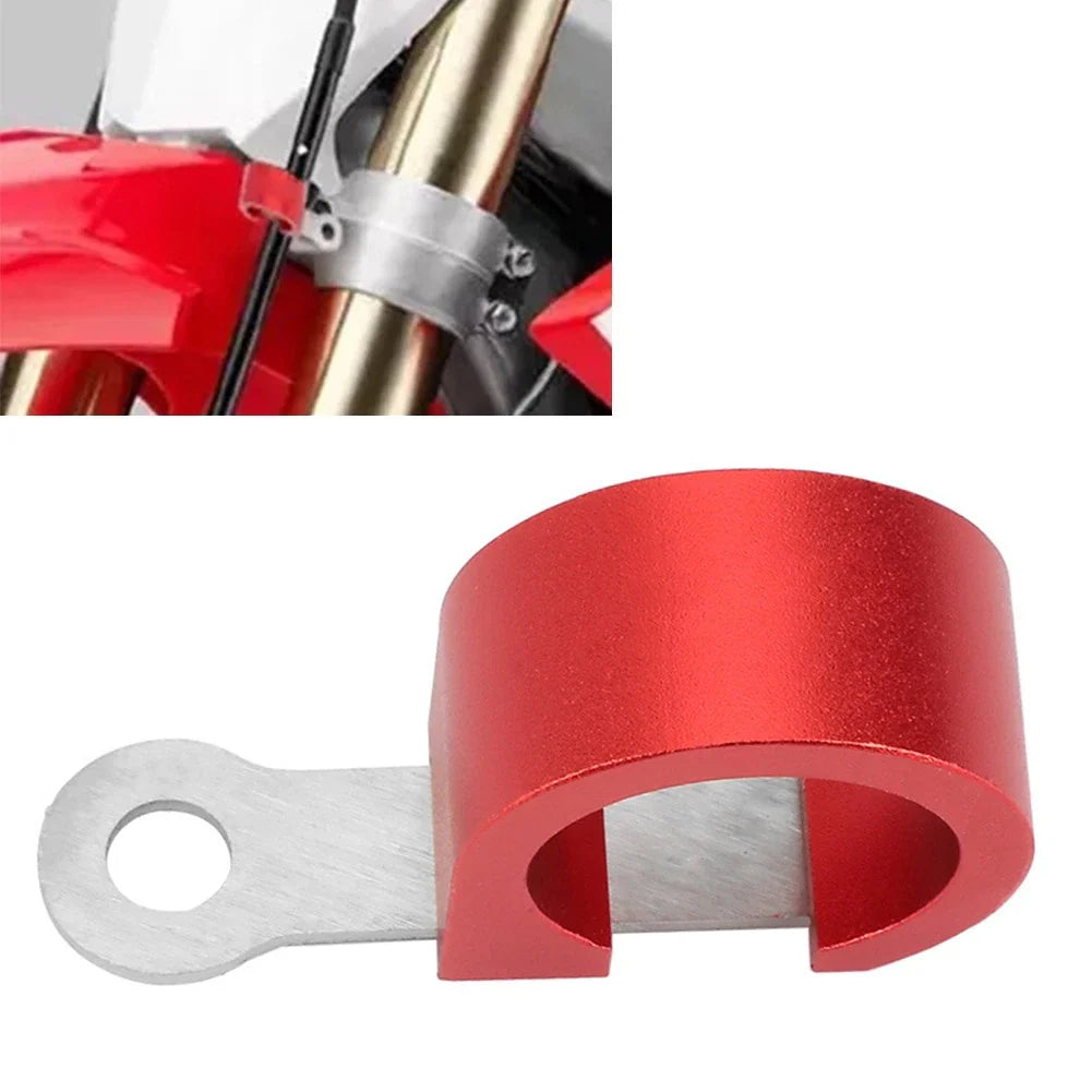 Red Front Brake Hose Guide Holder Clamp for Honda CRF150R CRF450RX (2007-2025)