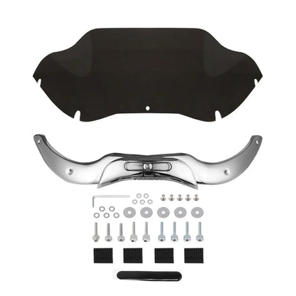 9.5'' Windshield Windscreen & Chrome Trims for Harley Road Glide (2004-2013)