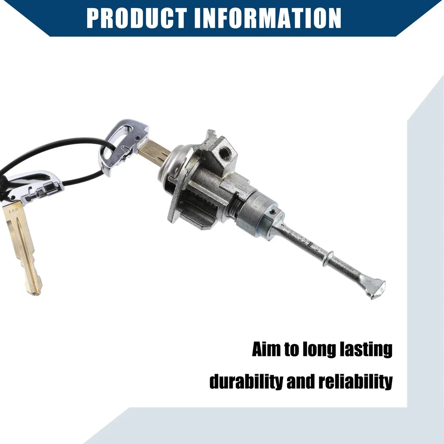 Front Left Door Lock Cylinder w/ Key for Hyundai Elantra (2017-2020)