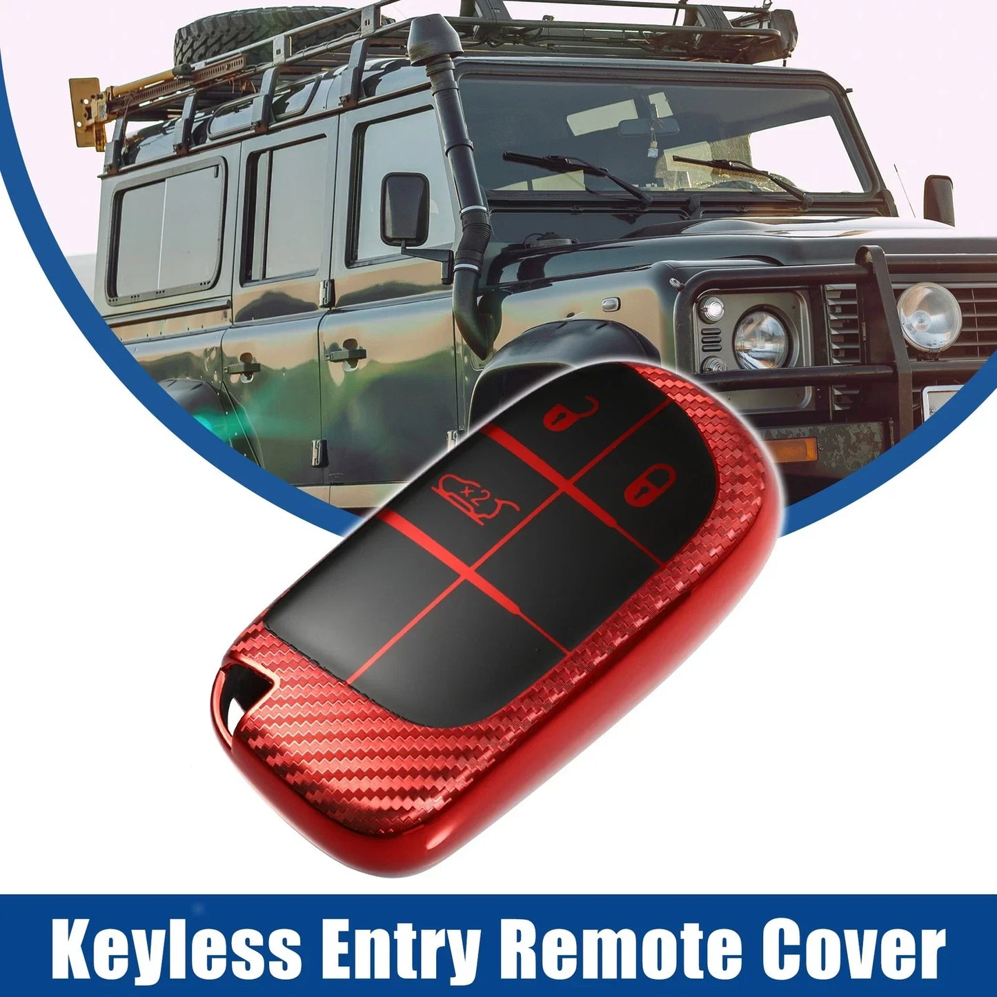 TPU 3 Button Keyless Entry Remote Cover for Dodge Charger Hellcat (2019-Up)