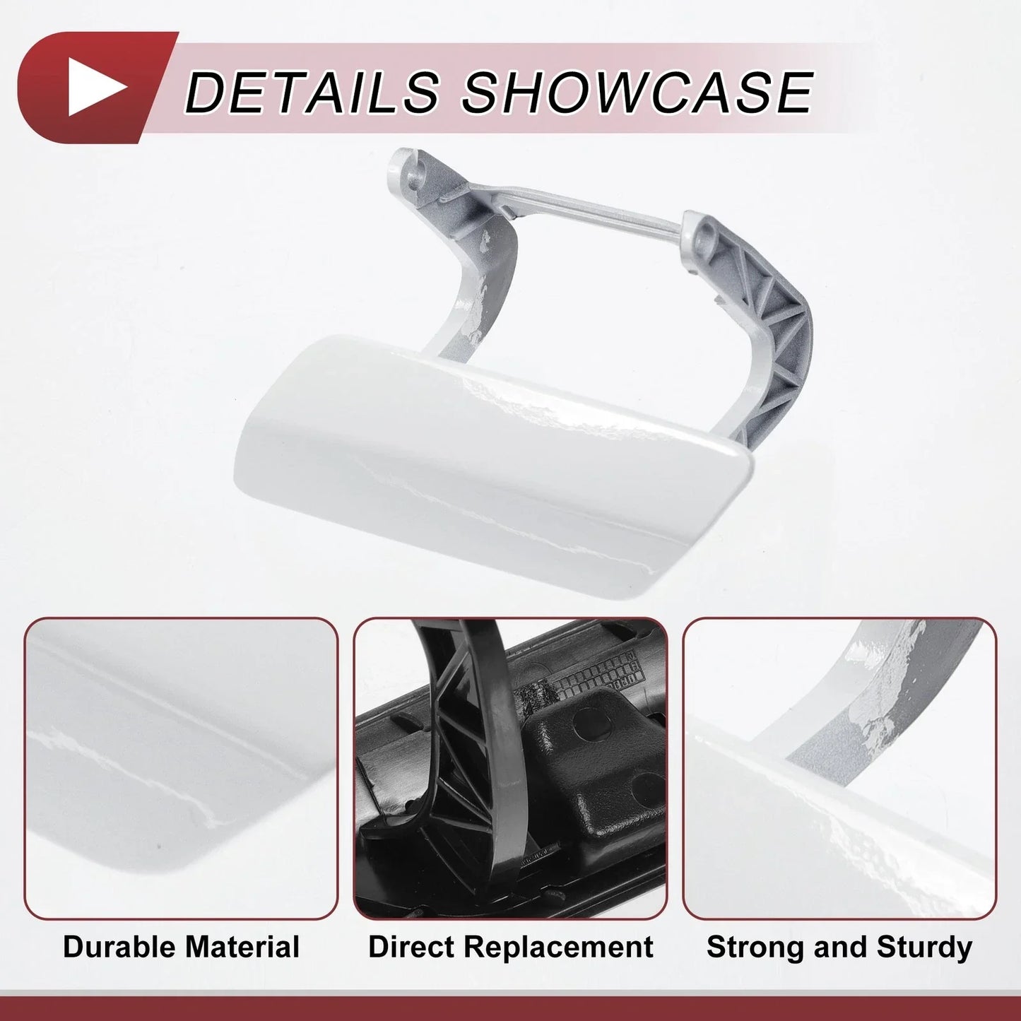 Front Left Washer Nozzle Cover for Mercedes-Benz GL350 (2013-2016) White