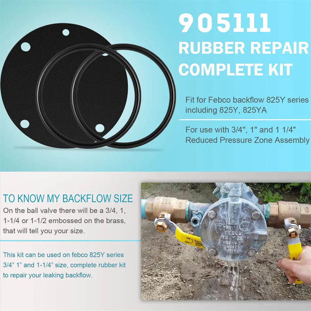 Rubber Repair Kit for Febco Backflow 825Y 825YA 3/4"-1-1/4"