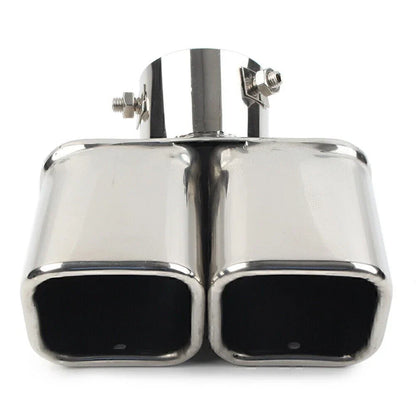 Dual Exhaust Pipe Tail Muffler Tip for Car (Curved) - Auto Replacement