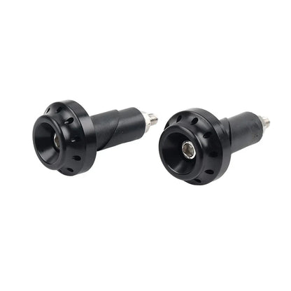 Black Motorcycle 7/8'' 1'' Handlebar Grips & End Cap Plug