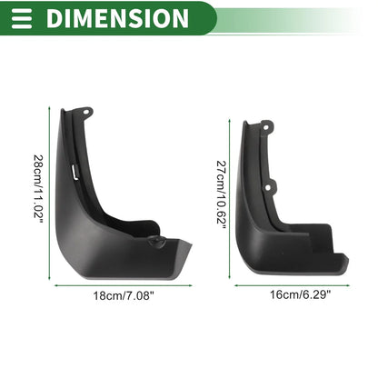 Mud Flaps Splash Guards for Honda Fit (2015-2020) - Front & Rear Set