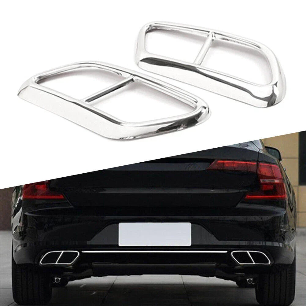 Rear Exhaust Muffler Tail Pipe Cover Trim for Volvo V90 S90 (2016-2020)