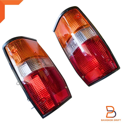 Rear Tail Light Lamp Pair for Mitsubishi Triton Ute (1987-1996) Black