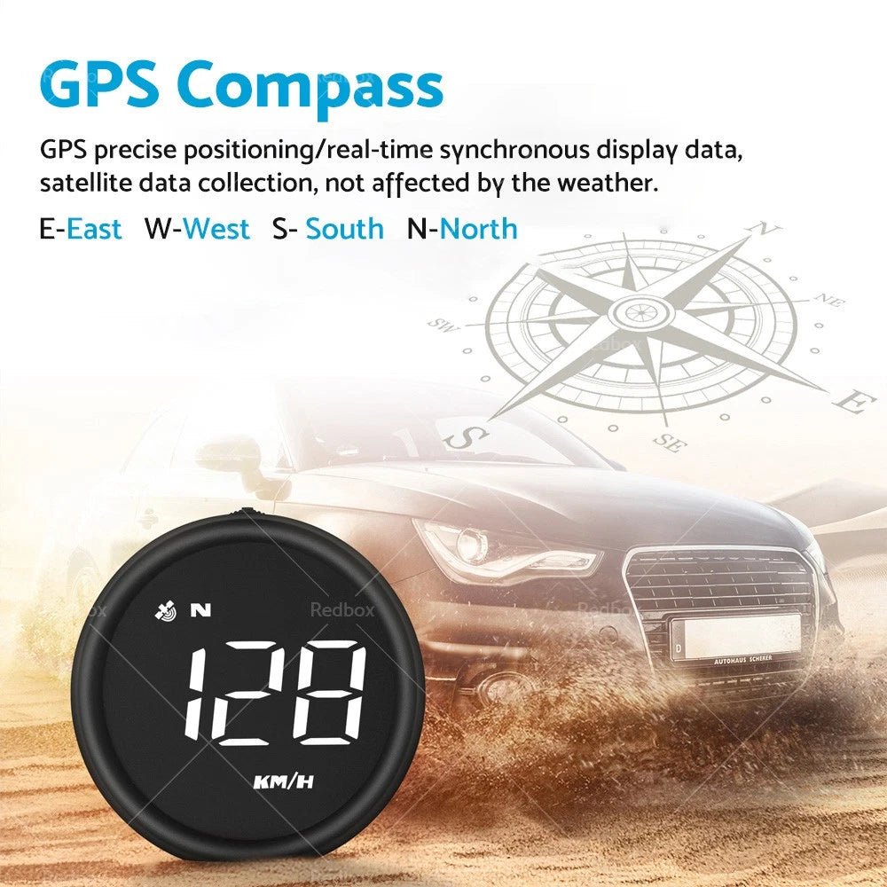 Digital Speedometer GPS Head-Up Display for Car - MPH/KM Overspeed Alarm