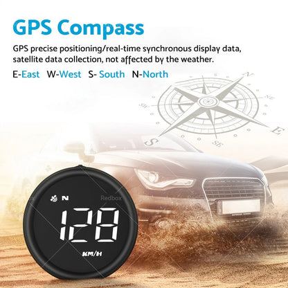 Digital Speedometer GPS Head-Up Display for Car - MPH/KM Overspeed Alarm