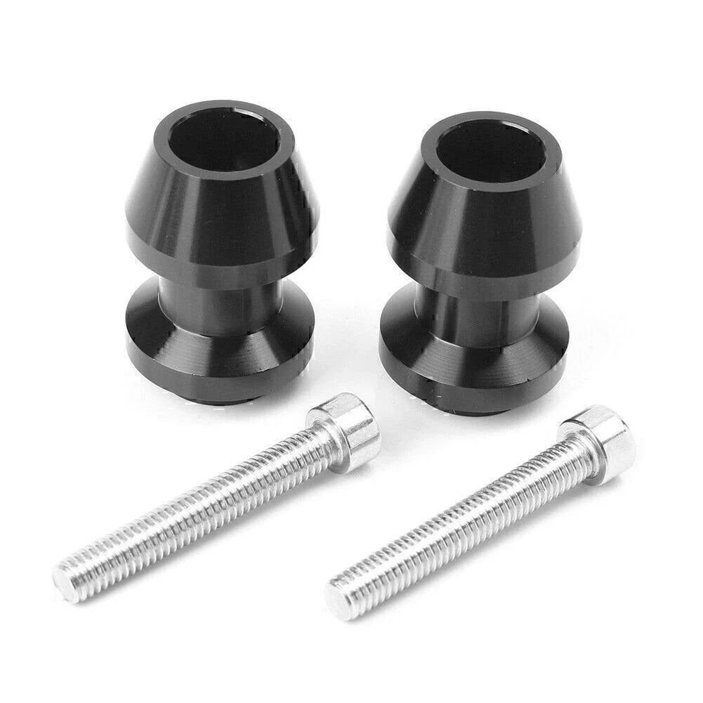 6mm Black Swingarm Spool Sliders for Yamaha R1, XV250, R6, YZF600, FZ6, FZ8