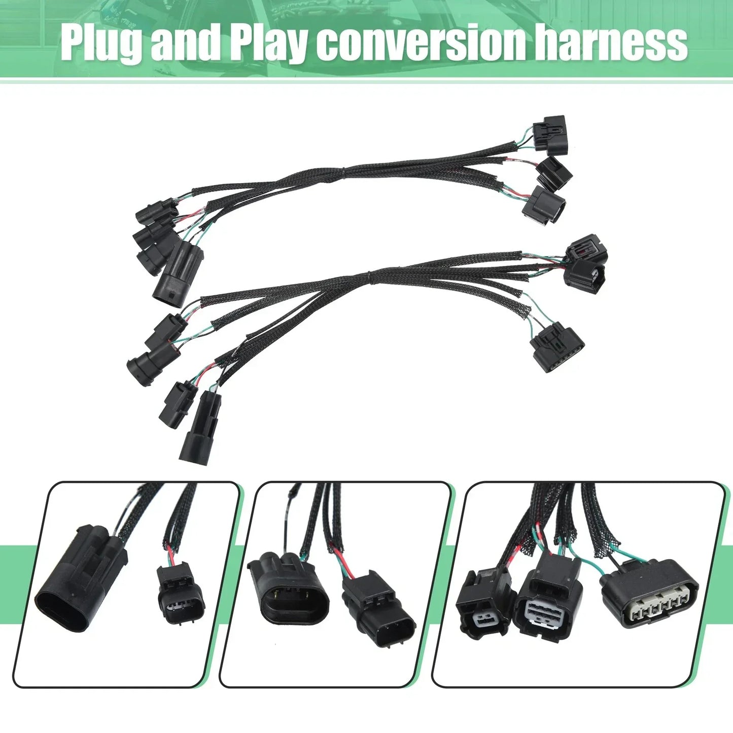 2 x Headlight Adapter Wires for Honda Accord Sedan Halogen to Touring LED (2016-2017)