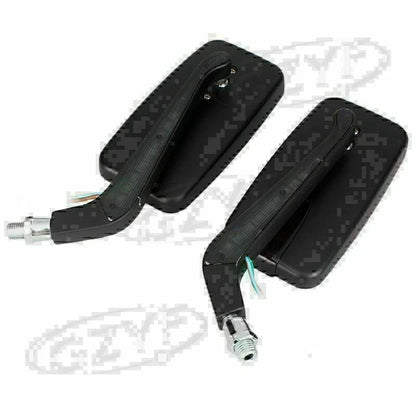 8mm/10mm Moto Left & Right Rear View Mirrors with LED Signal Light
