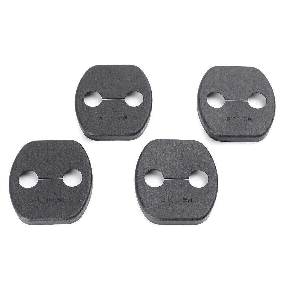 4 x Door Lock Cover Pad Guard for Nissan Qashqai (2008-2013) Black ABS