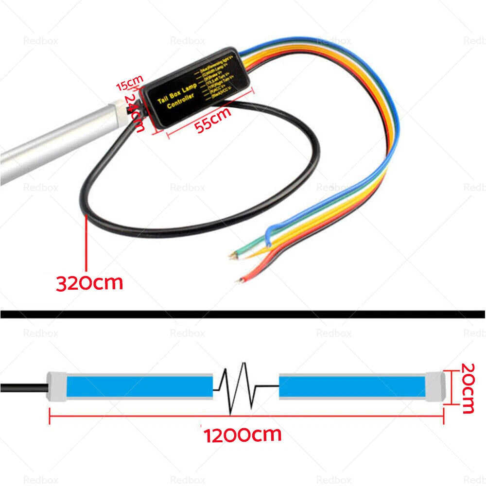 LED Tailgate Strip Bar Light for Truck - Reverse Brake Turn Signal Waterproof
