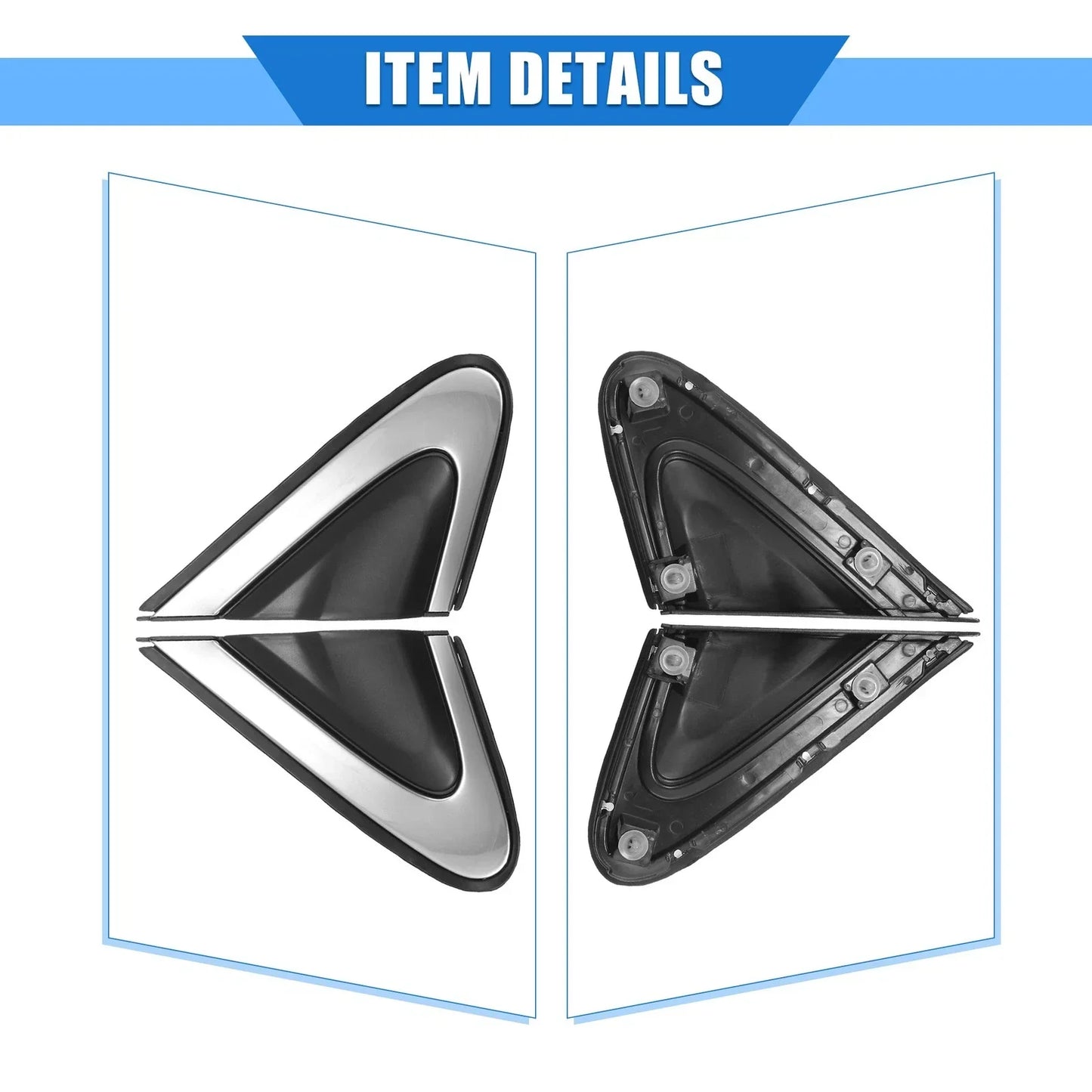 2 x Car Front Left Right Door Mirror Flag Covers for Honda CR-V (2012-2016)