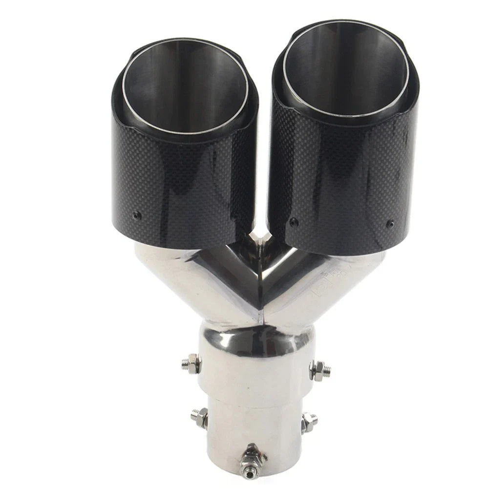 89mm Y Shape Double Exit Exhaust Muffler Tip for Car - Outlet