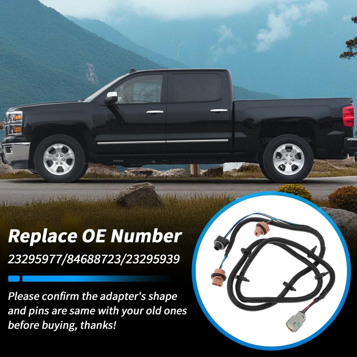 Passenger Side Tail Light Wiring for Chevy Silverado 2500 3500HD (2007-2014)