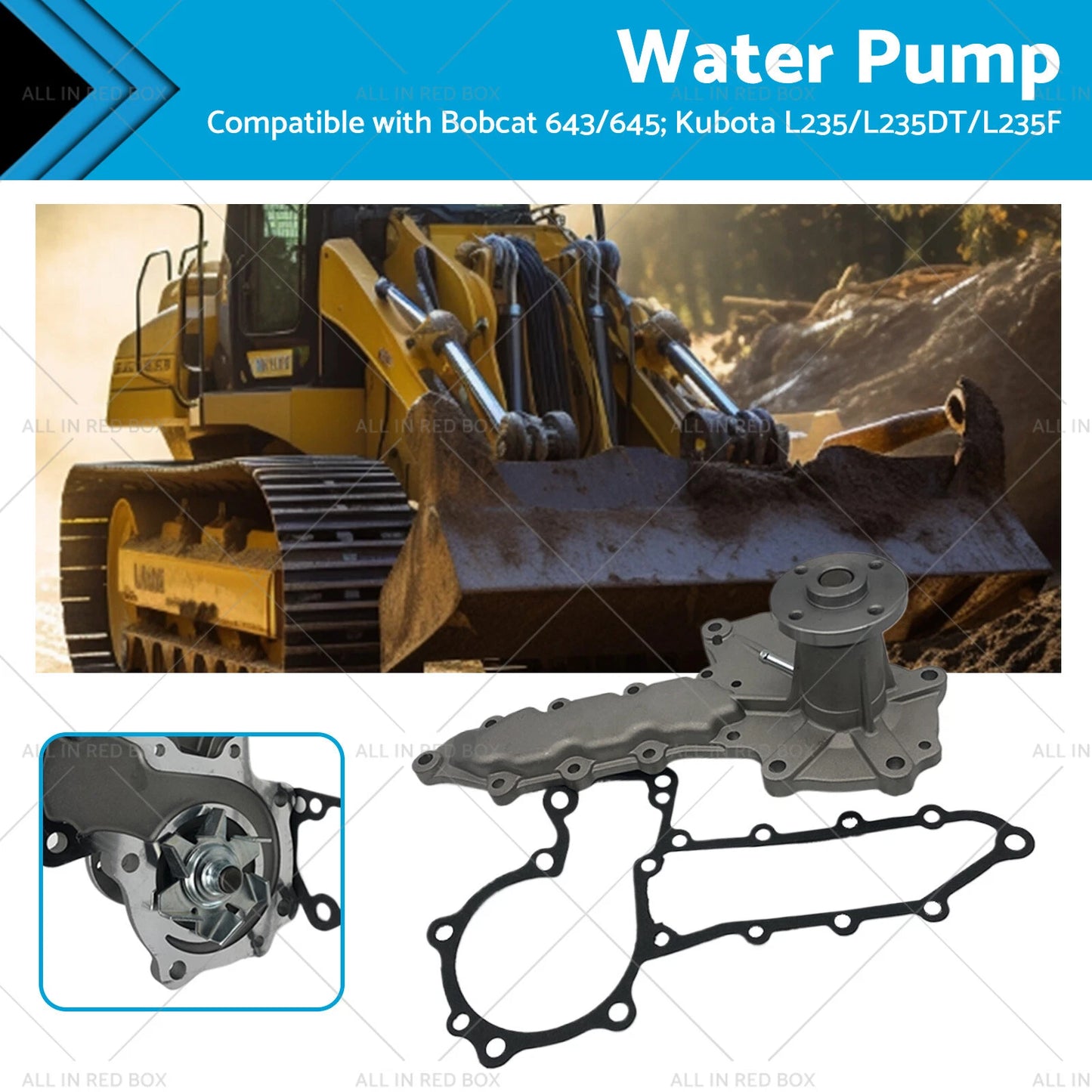 Water Pump for Bobcat Kubota D1102 D1302 D1402 V1502 V1702 V1902 V2203