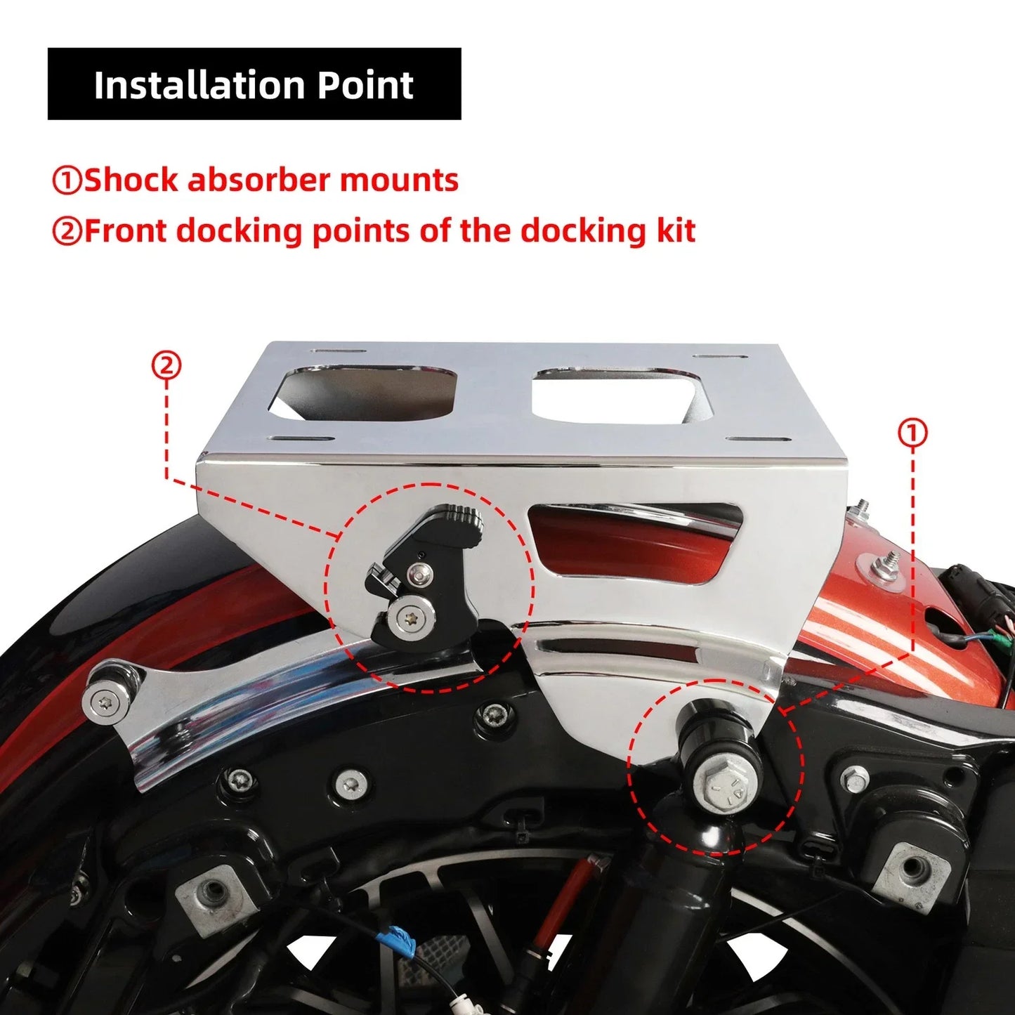 Detachable Solo Mount Rack for Harley Touring Street Glide (2014-2024)