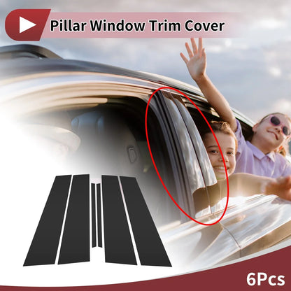 Front Rear Left Right Door Pillar Window Trim for Lexus UX (2019-2021) Black