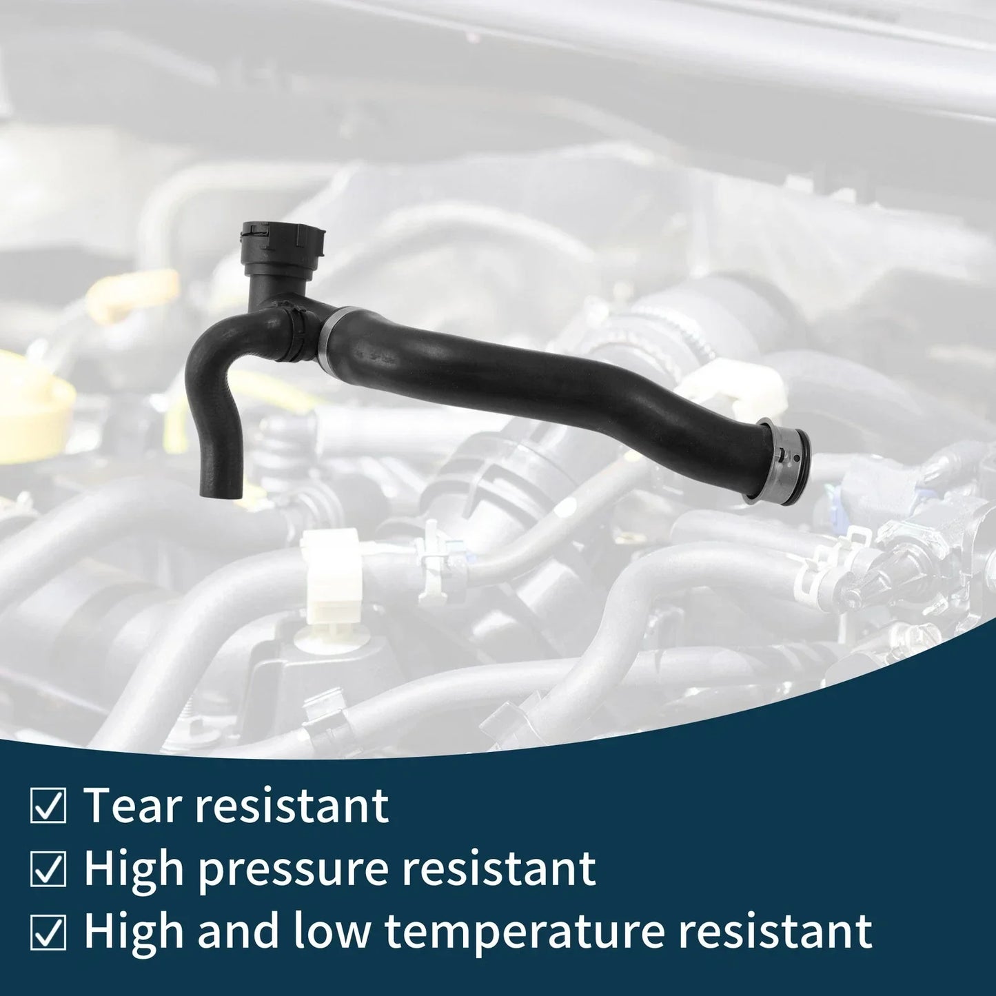 Radiator Hose for Mercedes-Benz GL450 2013-2014 2 x Rubber Downpipe