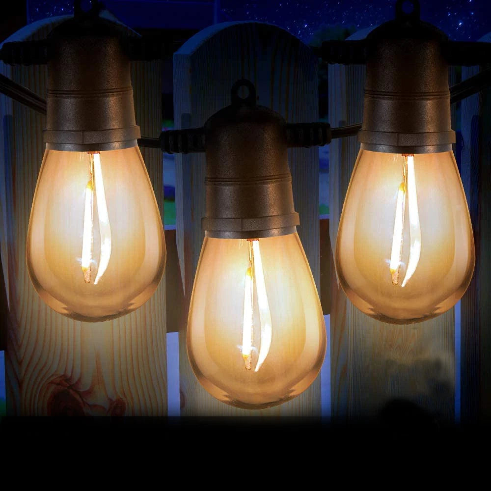 50PCS 51m Waterproof Festoon String Lights for Christmas Wedding Party