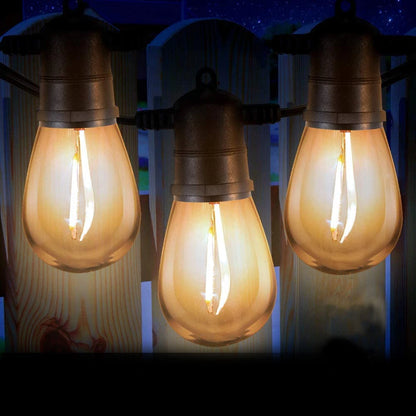 50PCS 51m Waterproof Festoon String Lights for Christmas Wedding Party