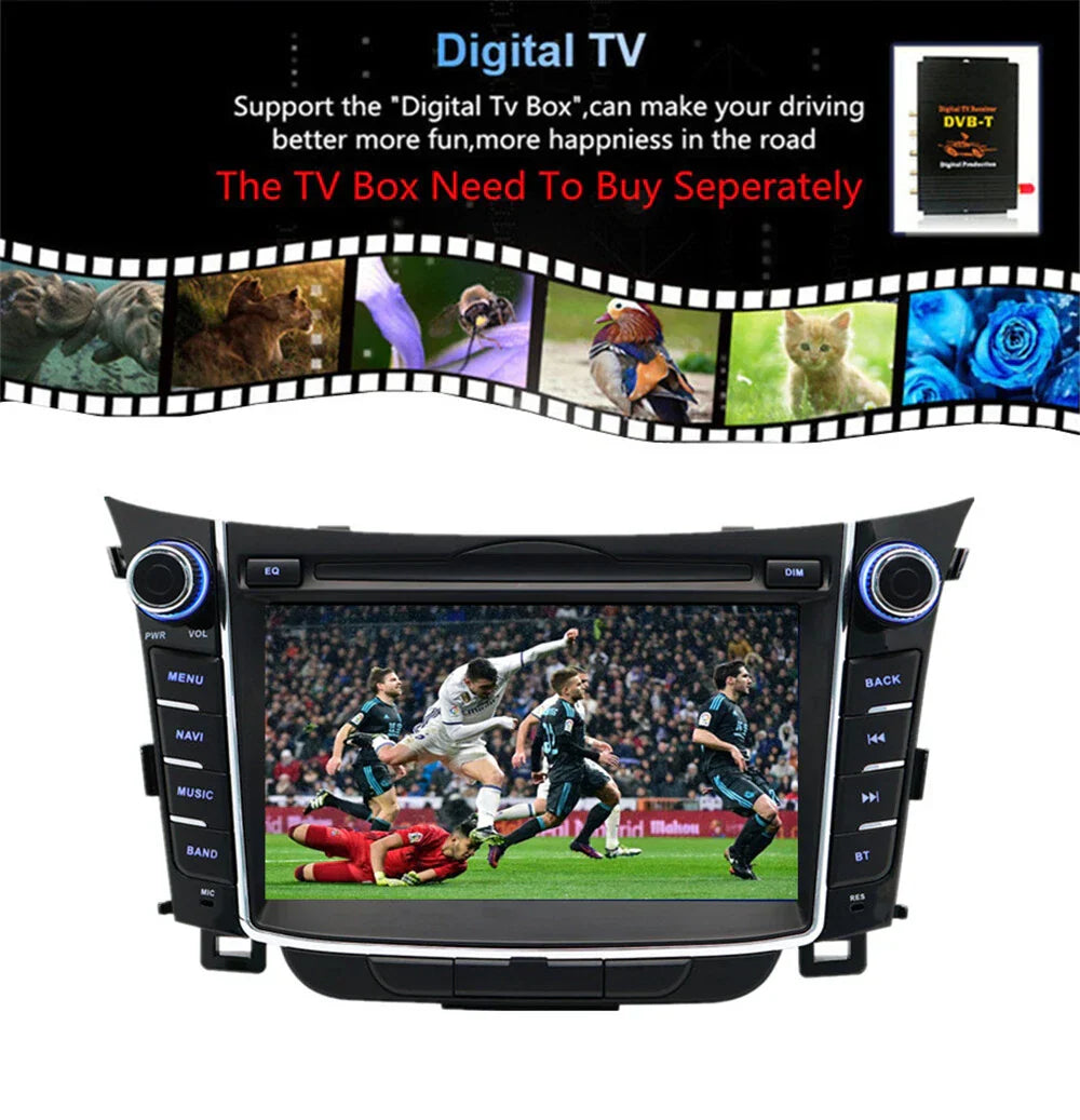 7'' Carplay Stereo Radio Head Unit for Hyundai I30 Elantra GT (2011-2017)