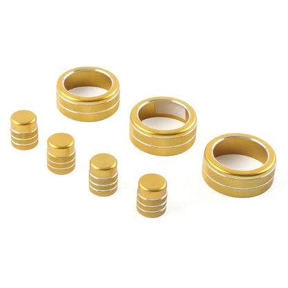 7x Switch Knob Ring Cover Trim for Honda Civic 2022+ CRV 2023-2024 Gold