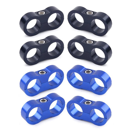Braided AN10 Separator Clamp 4x Alloy Blue/Black