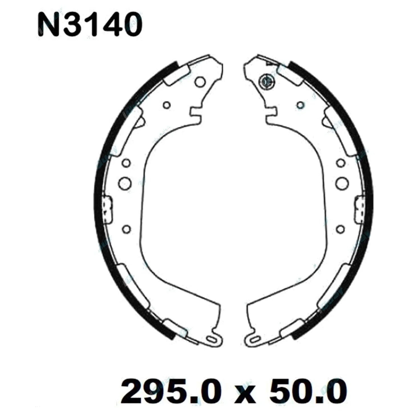 Rear Drum Brake Lining Shoe Set for Navara D21 D22 4x4 4wd 10/89-2014 Ute Pads