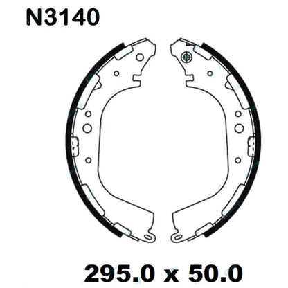 Rear Drum Brake Lining Shoe Set for Navara D21 D22 4x4 4wd 10/89-2014 Ute Pads