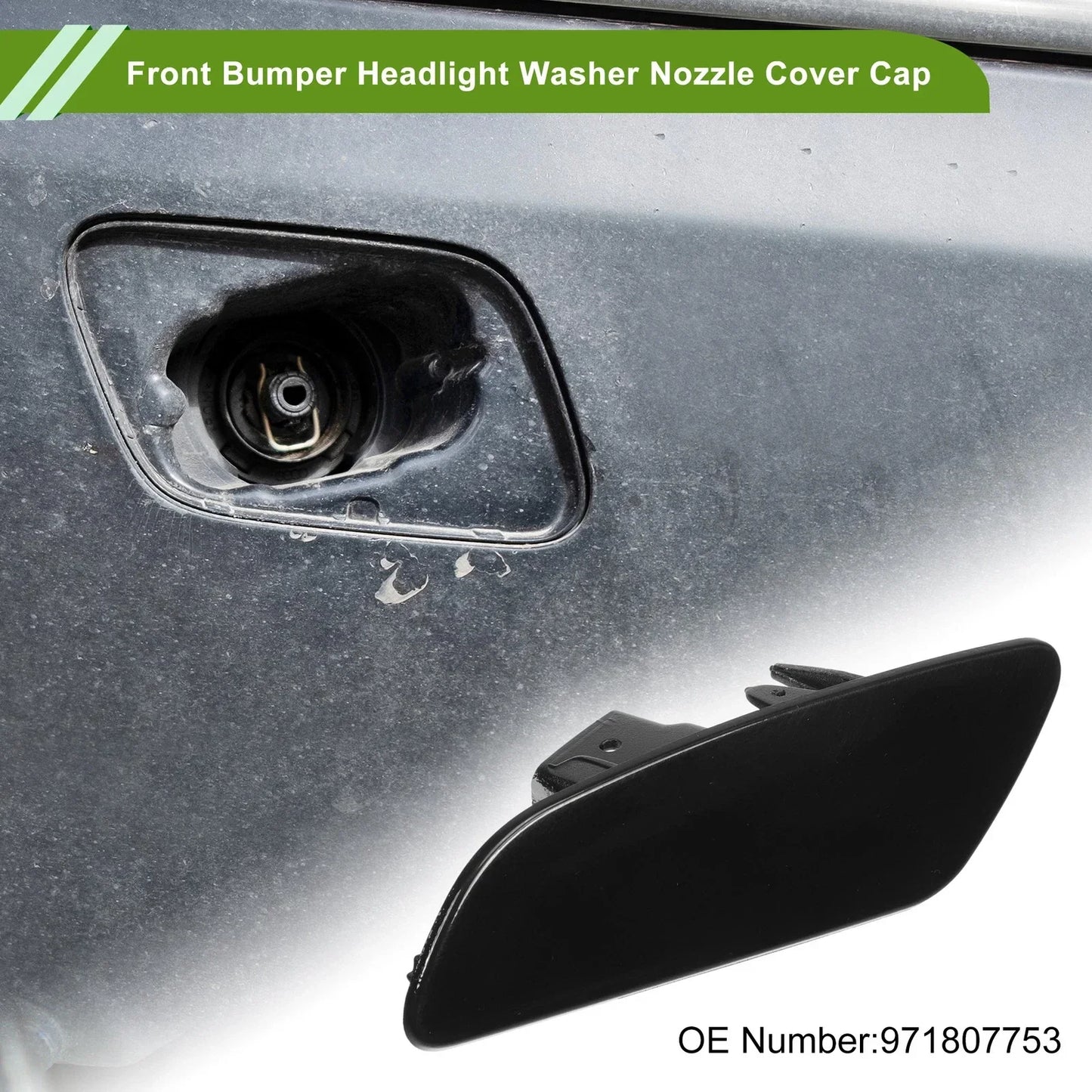 Left Washer Nozzle Cover for Porsche Panamera 2017-2021 Black