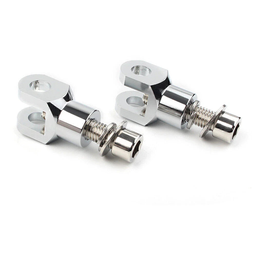Silver Rear Passenger Foot Pegs for Harley Softail (2000-2020)