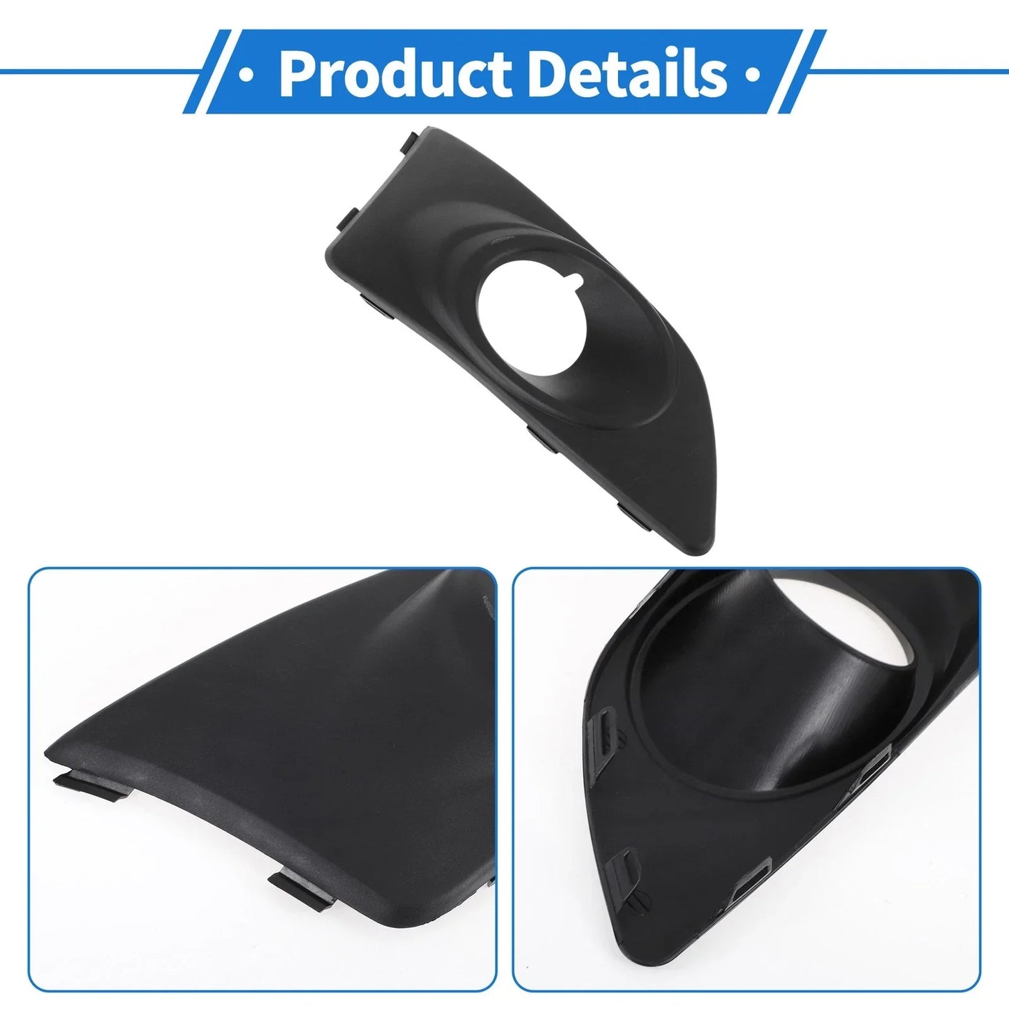 Front Right Fog Light Grill for Chevrolet Aveo (2011-2014) Black 1 x Piece