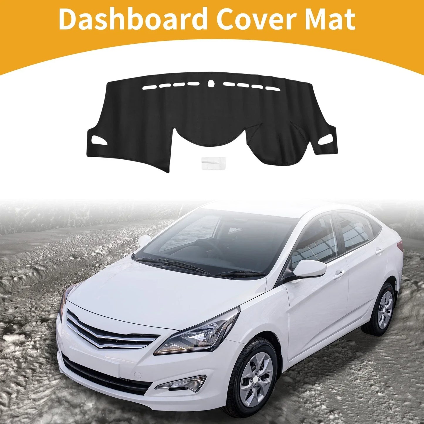 Dashboard Cover for Hyundai Elantra 2012-2017 Black 1 x Anti-Slip