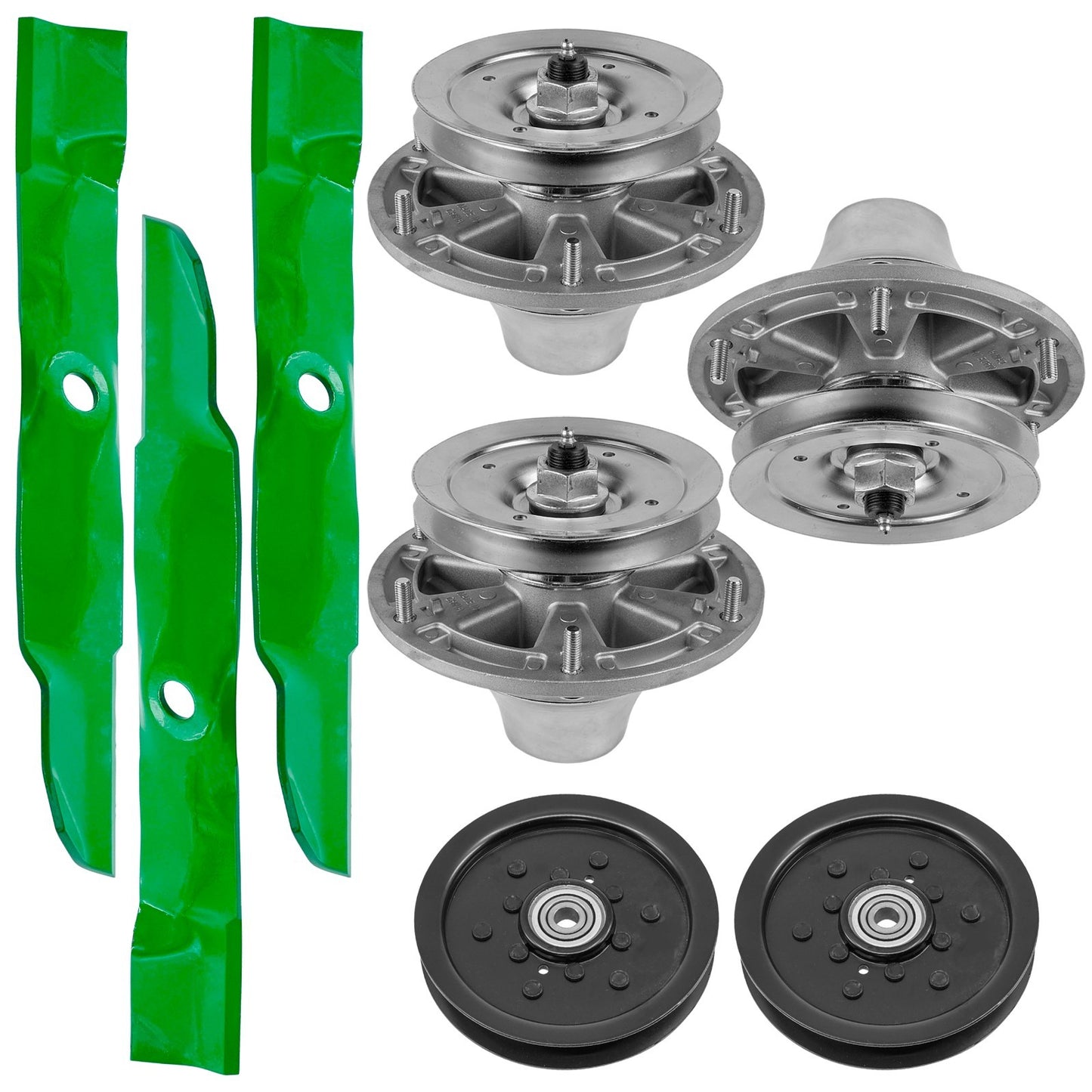 Deck Spindle Blade and Pulley Replacement Kit for John Deere 2210 4010 (1968–1973)