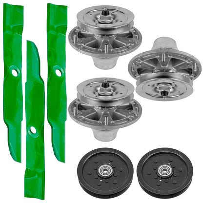 Deck Spindle Blade and Pulley Replacement Kit for John Deere 2210 4010 (1968–1973)