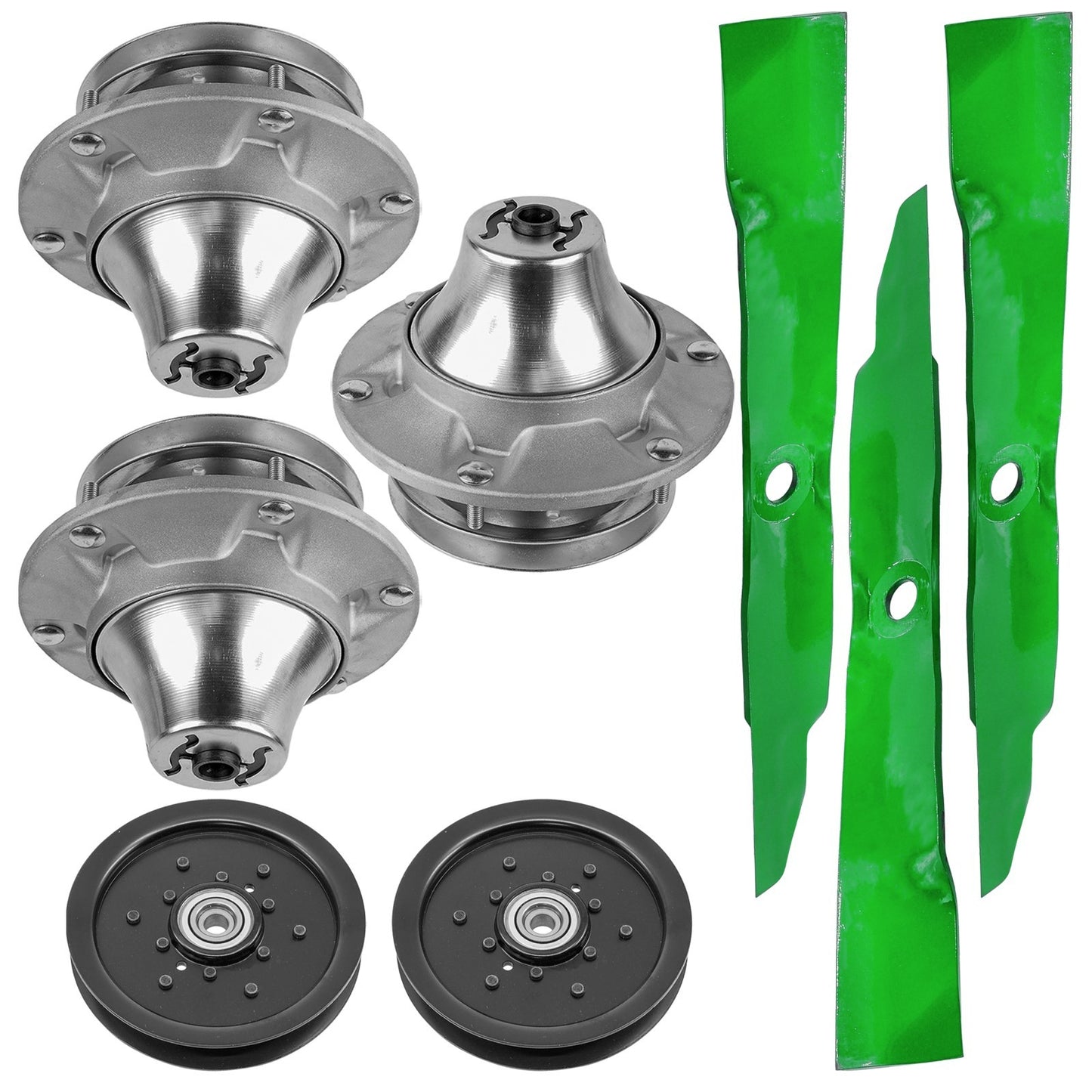 Deck Spindle Blade and Pulley Replacement Kit for John Deere 2210 4010 (1968–1973)