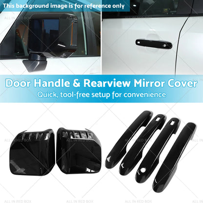 Door Handle & Rearview Mirror Covers for Prado LC250 (2024) Glossy Black